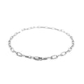 14k White Gold Anklet with Fancy Hammered Oval Links by Avera Group