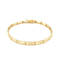 14k Yellow Gold Greek Fret Design Fancy Bracelet by Avera Group