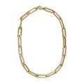 14k Yellow Gold Extra Wide Paperclip Chain Necklace by Avera Group