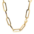 14k Yellow Gold Extra Wide Paperclip Chain Necklace by Avera Group