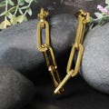 14k Yellow Gold Extra Wide Paperclip Chain Necklace by Avera Group