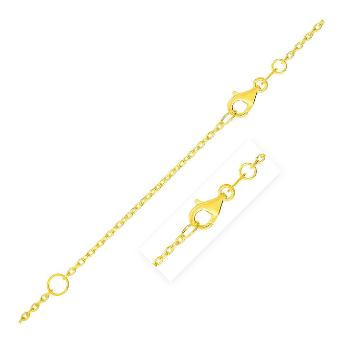 Extendable Cable Chain in 14k Yellow Gold (1.5mm) by Avera Group