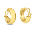 14k Yellow Gold Large Omega C Hoops by Avera Group