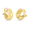 14k Yellow Gold Small Omega C Hoops by Avera Group