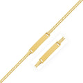 14k Yellow Gold Curb Link Style Children's ID Bracelet by Avera Group