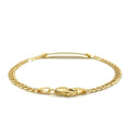 14k Yellow Gold Curb Link Style Children's ID Bracelet by Avera Group