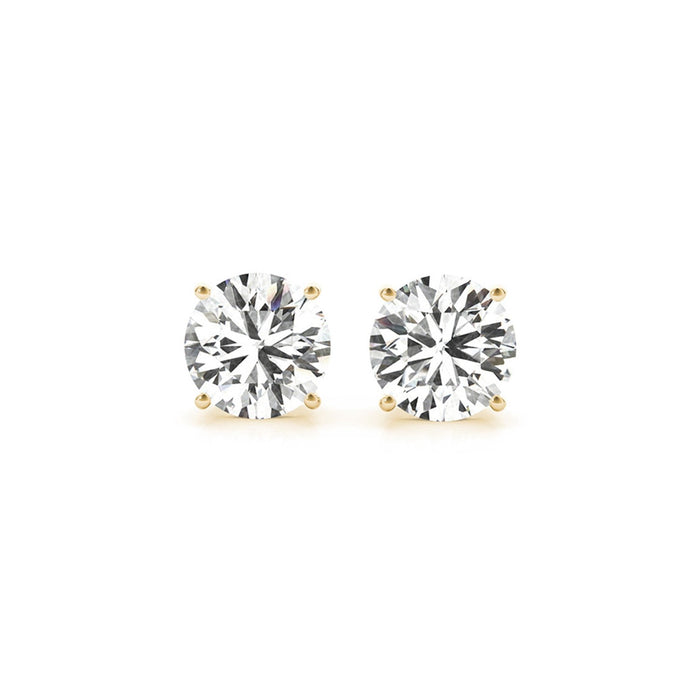 4 cttw Certified IGI Lab Grown Round Diamond Earrings 14k Yellow Gold (G/VS2) by Avera Group