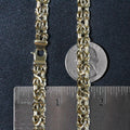 14k Yellow Gold Byzantine Motif Chain Necklace by Avera Group