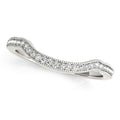 14k White Gold Curvy Style Pave Set Diamond Wedding Band (1/6 cttw) by Bids.com