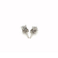 Sterling Silver Stud Earrings with White Hue Faceted Cubic Zirconia(5mm) by Avera Group