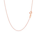 14k Pink Gold Oval Cable Link Chain (0.97 mm) by Avera Group