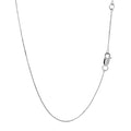 Double Extendable Box Chain in 14k White Gold (0.51 mm) by Avera Group