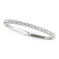 14k White Gold Pave Set Round Diamond Wedding Ring (1/8 cttw) by Bids.com