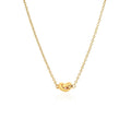 14k Yellow Gold Chain Necklace with Polished Knot by Avera Group