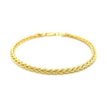 14k Yellow Gold Light Weight Wheat Bracelet (3.20 mm) by Avera Group
