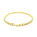 14k Yellow Gold Light Weight Wheat Bracelet (3.20 mm) by Avera Group