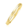 14k Yellow Gold Dome Florentine Design Bangle by Avera Group