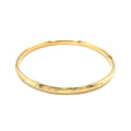 14k Yellow Gold Dome Florentine Design Bangle by Avera Group