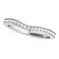 14k White Gold Curved Diamond Wedding Band (1/6 cttw) by Bids.com