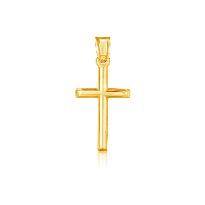 14k Yellow Gold High Polish Cross Pendant by Avera Group
