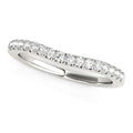 14k White Gold Pave Set Round Curved Wedding Band (1/4 cttw) by Bids.com