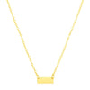 14k Yellow Gold Polished Mini Bar Necklace
