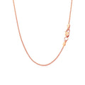 14k Rose Gold Round Wheat Chain (1.00 mm) by Avera Group