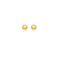 14k Yellow Gold Round Motif Stud Earrings (7.0 mm) by Avera Group