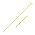 14k Yellow Gold Oval Cable Link Chain (0.97 mm) by Avera Group