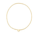 14k Yellow Gold Heart Element Paperclip Necklace by Avera Group