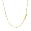 18K Yellow Gold Fine Paperclip Chain (1.50 mm) by Avera Group
