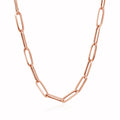 14K Rose Gold Bold Paperclip Chain (4.20 mm) by Avera Group