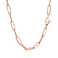 14K Rose Gold Bold Paperclip Chain (4.20 mm) by Avera Group