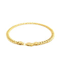4.5mm 14k Yellow Gold Miami Cuban Semi Solid Bracelet by Avera Group