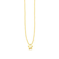 14k Yellow Gold Polished Star Necklace with Diamond by Avera Group