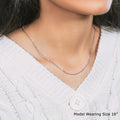 18k White Gold Diamond Cut Cable Link Chain (1.40 mm) by Avera Group