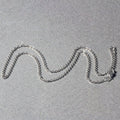 18k White Gold Diamond Cut Cable Link Chain (1.40 mm) by Avera Group