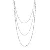 Sterling Silver Three Strand Marina Link Necklace