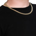 14k Yellow Gold Miami Cuban Semi Solid Chain (8.00 mm) by Avera Group