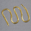 14k Yellow Gold Miami Cuban Semi Solid Chain (8.00 mm) by Avera Group