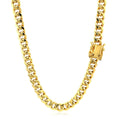 14k Yellow Gold Semi Solid Miami Cuban Chain (5.00 mm) by Avera Group