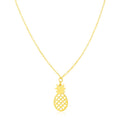 14K Yellow Gold Pineapple Necklace by Avera Group