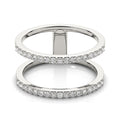 14k White Gold Dual Band Design Ring with Diamonds (1/3 cttw) by Bids.com