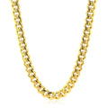14k Yellow Gold Polished Miami Cuban Chain Necklace by Avera Group