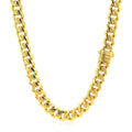 14k Yellow Gold Polished Miami Cuban Chain Necklace by Avera Group