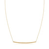 14k Yellow Gold Thin Textured Bar Necklace