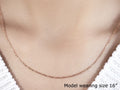 14k Rose Gold Diamond Cut Cable Link Chain (1.30 mm) by Avera Group