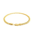4.5mm 10k Yellow Gold Miami Cuban Semi Solid Bracelet by Avera Group