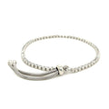 Adjustable Tennis Style Bracelet with Cubic Zirconia in Sterling Silver (4.00 mm) by Avera Group