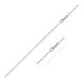 Double Extendable Diamond Cut Cable Chain in White Gold (1.10 mm) by Avera Group